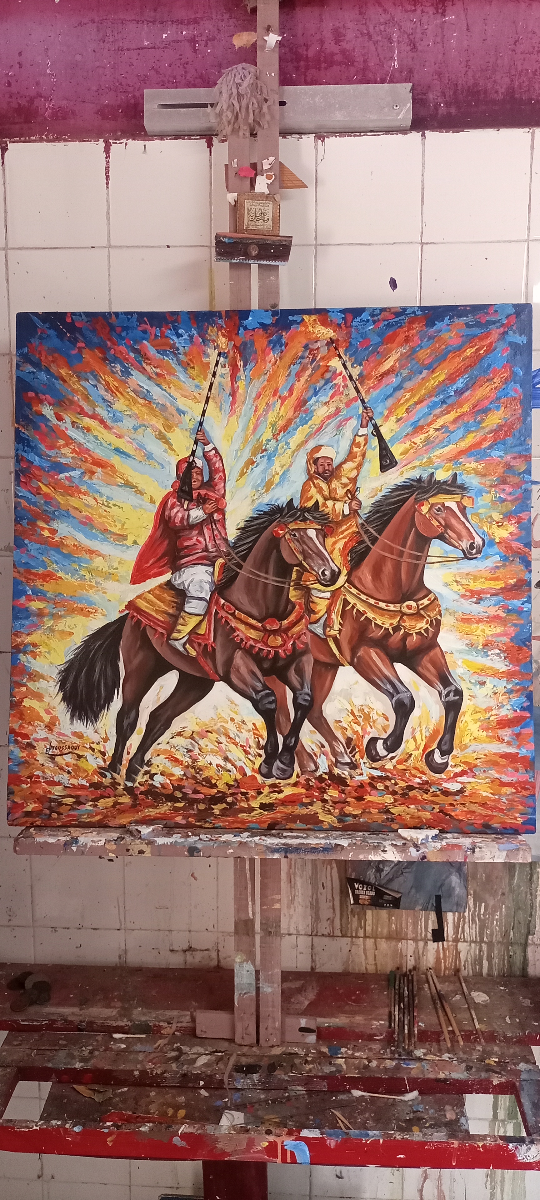 Tableau peinture sur toile signée 
